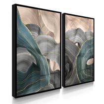 Quadros Decorativos Dupla Esmeralda Com Moldura Quadros Decorativos Dupla Esmeralda Com Moldura