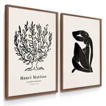 Quadros Decorativos Dupla Matisse Botânico 70X50 Com Vidros