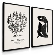 Quadros Decorativos Dupla Matisse Botânico 70X50 Com Vidros
