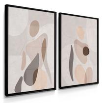 Quadros Decorativos Dupla Mulher Abstrato 70X50 Com Vidros