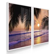 Quadros Decorativos Dupla Praia Roxa Com Moldura Quadros Decorativos Dupla Praia Roxa Com Moldura