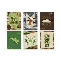 Quadros Decorativos Exército - 16,2cm x 20,7cm - 6 Unidades Quadros Decorativos Exército - 16,2cm x 20,7cm - 6 Unidades