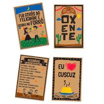 Quadros Decorativos Festa Junina - Sertão - 4 unidades - Festcolor - Rizzo