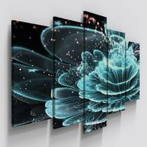 Quadros Decorativos Flor Verde Digital Sala