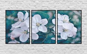 Quadros Decorativos Flores Brancas Tons Neutro Floral