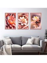Quadros Decorativos Flores Vermelha Pétalas Rosas Quarto Sala