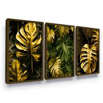 Quadros Decorativos Folha Costela Adão Moldura Sala Quarto