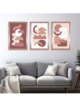 Quadros Decorativos Formas Geometricas Abstrato Rosa Luxo Quadros Decorativos Formas Geometricas Abstrato Rosa Luxo