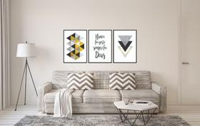 Quadros Decorativos Frase Geométrico Abstrato Religioso Deus
