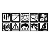 Quadros Decorativos Harry Potter - 10 Quadros 8x8cm Quadros Decorativos Harry Potter - 10 Quadros 8x8cm