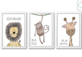 Quadros Decorativos infantil safari animais floresta Quadros Decorativos infantil safari animais floresta