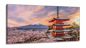 Quadros Decorativos Japão Oriental em Tecido Canvas 130x60