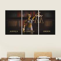 Quadros Decorativos Justiça Direito Ordem Deusa Thémis Balança Advocacia Escritório Ambiente Moderno PMG