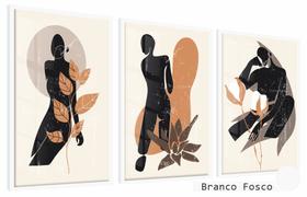 Quadros Decorativos Kit 3 Moldura e Vidro Persona Silhueta Quadros Decorativos Kit 3 Moldura e Vidro Persona Silhueta