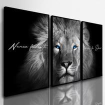 Quadros Decorativos Leão Juda Nunca Foi Sorte 122x60 Sala Hd