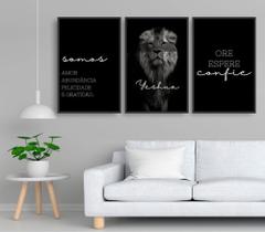 Quadros Decorativos Leão Yeshua Religioso Frases