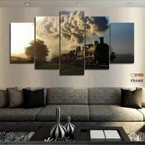 Quadros Decorativos Locomotiva - Trem 63x130mt em Tecido