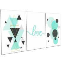 Quadros Decorativos Love Sala Escritório Quarto Moderno Casal PMG