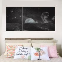 Quadros Decorativos Lua Espaço Sala Escritório Quarto Ambiente Moderno PMG