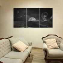 Quadros Decorativos Lua Espaço Sala Escritório Quarto Ambiente Moderno PMG Quadros Decorativos Lua Espaço Sala Escritório Quarto Ambiente Moderno PMG