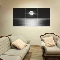 Quadros Decorativos Lua Oceano Moom Water Sala Escritório Quarto Ambiente Moderno PMG