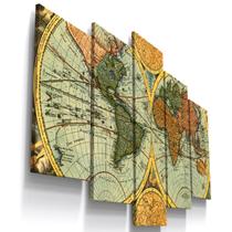 Quadros Decorativos Mapa Mundi Retrô Geografia Escola