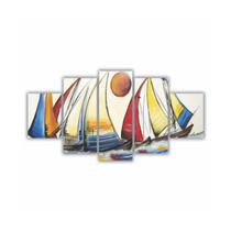 Quadros Decorativos MDF Barcos Abstratos