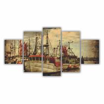 Quadros Decorativos MDF Barcos em Sépia