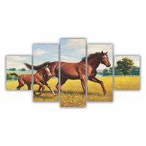 Quadros Decorativos MDF Cavalos no Campo