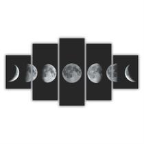 Quadros Decorativos MDF Fases da Lua Sala Quarto - x4adesivos