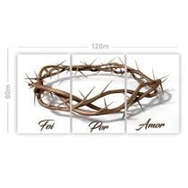 Quadros decorativos MDF Foi por Amor - Coroa de espinho de jesus 60x40 Quadros decorativos MDF Foi por Amor - Coroa de espinho de jesus 60x40