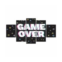 Quadros Decorativos MDF Game Over Colorido Jogos Gamer Sala Quarto