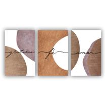 Quadros Decorativos MDF Religioso Abstrato Gratidão Fé Amor