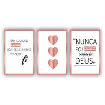 Quadros Decorativos MDF Religioso Nunca Foi Sorte 80x60 Quadros Decorativos MDF Religioso Nunca Foi Sorte 80x60