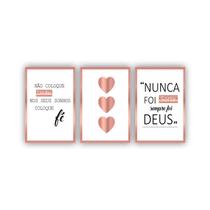 Quadros Decorativos MDF Religioso Nunca Foi Sorte