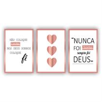 Quadros Decorativos MDF Religioso Nunca Foi Sorte