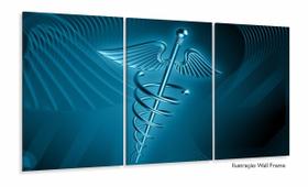 Quadros Decorativos Medicina Logo 120x60 3 peças em Tecido Quadros Decorativos Medicina Logo 120x60 3 peças em Tecido