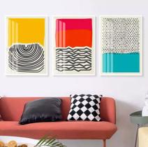 Quadros Decorativos Mosaico Abstração Vibrante - Ousadia Em Cores"