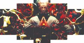 Quadros Decorativos Mosaico Anime Jujutu Kaisen Quadro Sukuna Poder Selo De Mão"