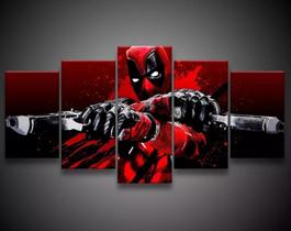 Quadros Decorativos Mosaico Arte Deadpool Armas"