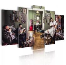 Quadros Decorativos Mosaico Barbearia"