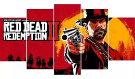 Quadros Decorativos Mosaico Capa Red Dead Redemption 2"