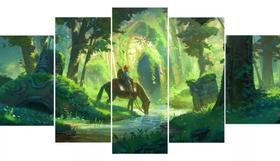Quadros Decorativos Mosaico Cenário The Legend Of Zelda Game"
