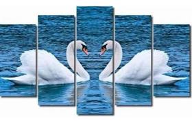 Quadros Decorativos Mosaico Cisne Mosaico" Quadros Decorativos Mosaico Cisne Mosaico"