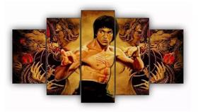 Quadros Decorativos Mosaico Decorações Bruce Lee Dragão Artístico"