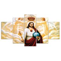 Quadros Decorativos Mosaico Jesus Cristo E Anjos Religioso