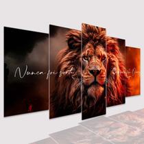 Quadros Decorativos mosaico Leão Sempre foi Deus Vermelho Quadros Decorativos mosaico Leão Sempre foi Deus Vermelho
