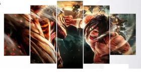 Quadros Decorativos Mosaico luta titan eren