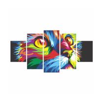 Quadros Decorativos Mosaico MDF Gato Colorido