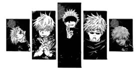 Quadros Decorativos Mosaico Mosaico Jujutsu Gojo Sukuna Nerd"